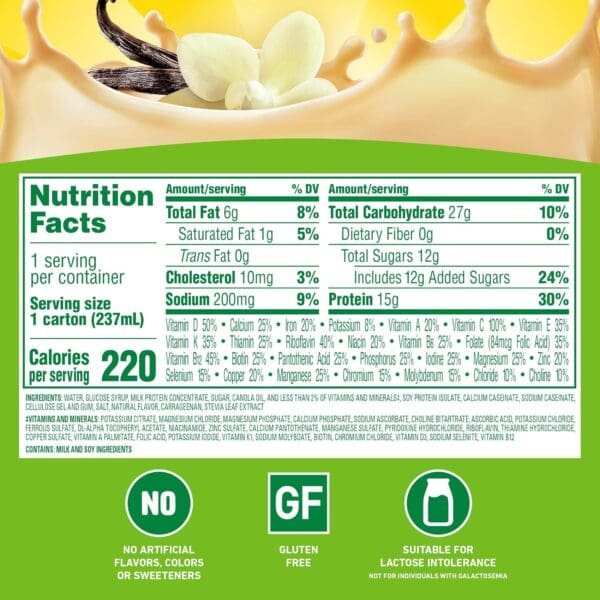 Carnation Breakfast Essentials High Protein Vanilla – 24 Pack Breakfast Drink - Image 2