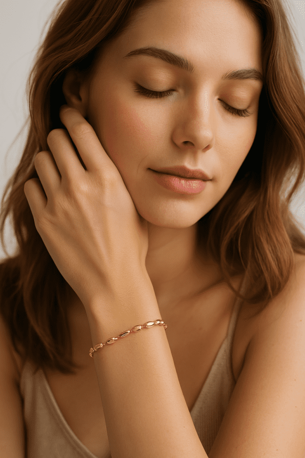 Beaded Chain Bracelet for Women – Stylish 18K Gold Plated Jewelry by Moonfox