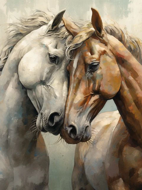Beyond the brush – a powerful paint by numbers journey for art lovers 2025 | top deals 2025 – eknazardeals Horses in Love – Paint by Numbers EkNazarDeals