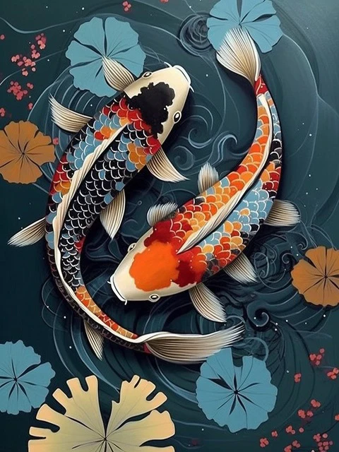 Beyond the brush – a powerful paint by numbers journey for art lovers 2025 | top deals 2025 – eknazardeals Koi Fish in Pond – Paint by Numbers EkNazarDeals