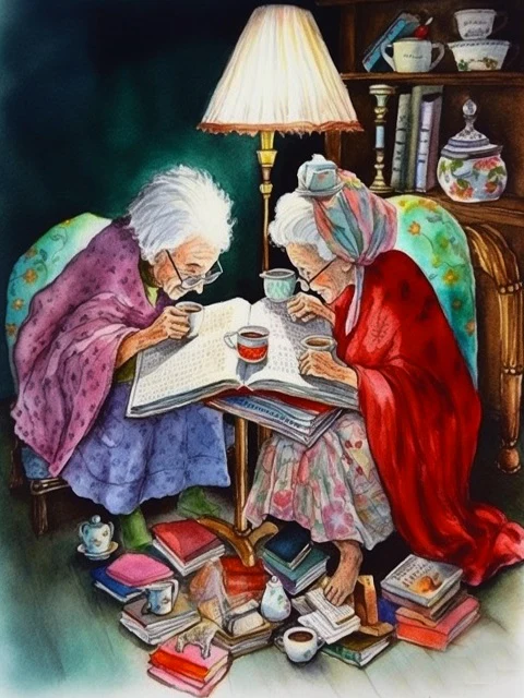 Beyond the brush – a powerful paint by numbers journey for art lovers 2025 | top deals 2025 – eknazardeals Two Old Ladies Drinking Coffee – Paint by Numbers