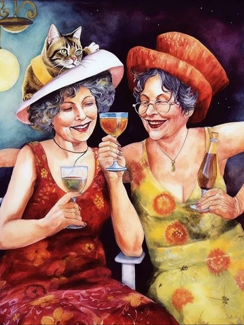 Beyond the brush – a powerful paint by numbers journey for art lovers 2025 | top deals 2025 – eknazardeals Two Old Ladies Having Fun – Paint by Numbers